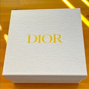 Dior Textured White Box with Gold Lettering